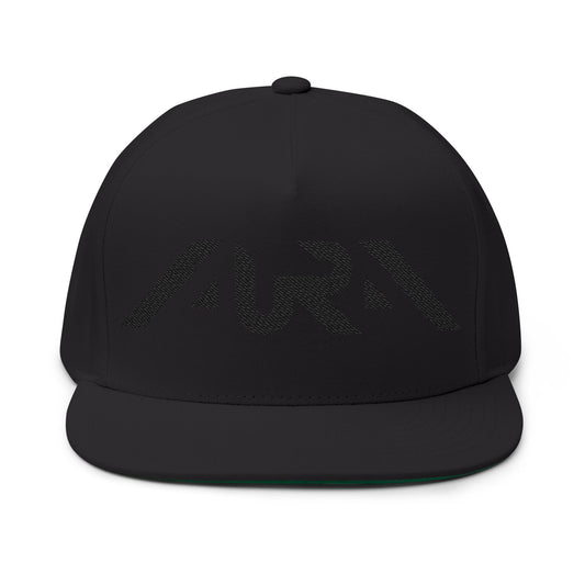 Flat Bill Cap (Embroidery) [BLACKOUT]